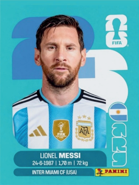 Lionel Messi Panini World Cup sticker