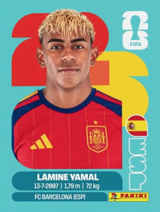 Lamine Yamal Panini World Cup sticker