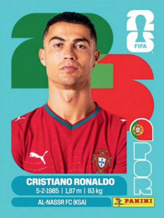 Cristiano Ronaldo Panini World Cup sticker
